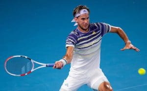 Dominic Thiem Babolat Pure Strike racket forehand