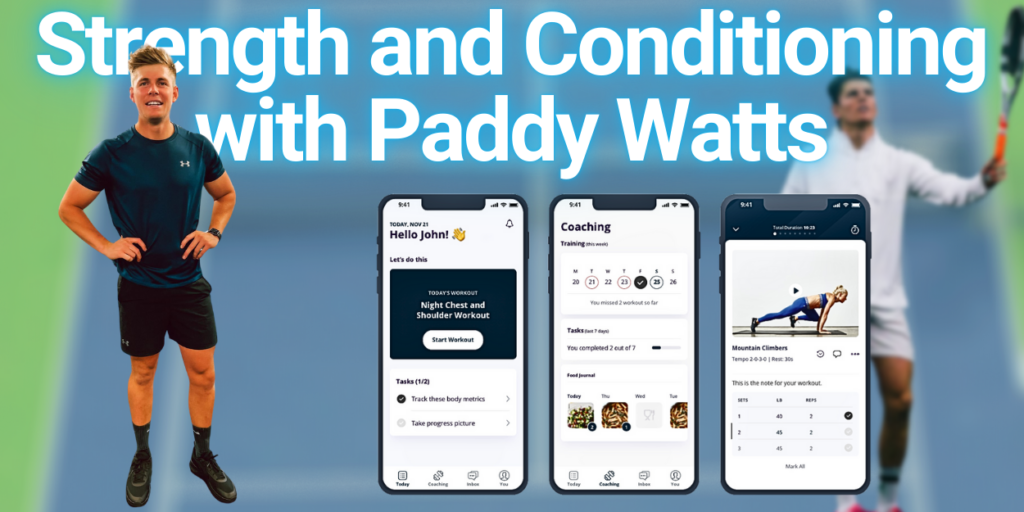 Tennishead CLUB Paddy Watts training